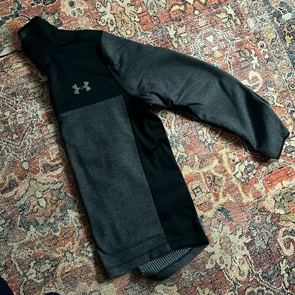 Under Armour Fleece Quarter Zip - Black & Gray